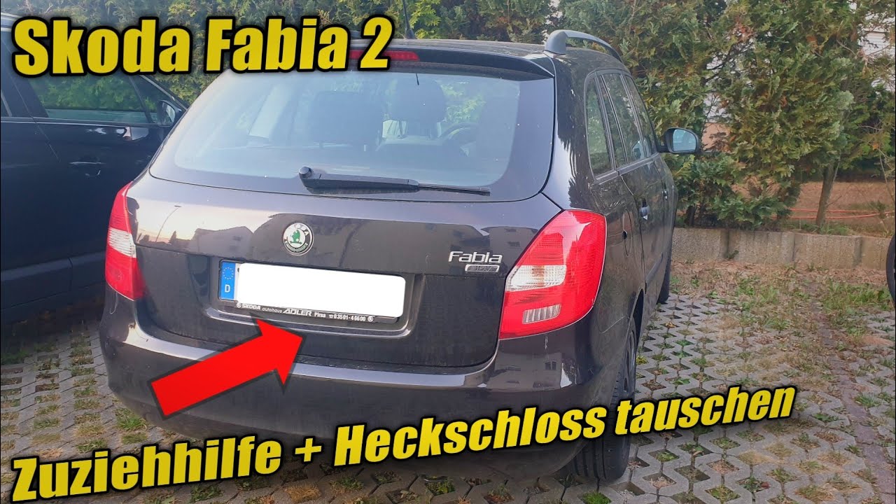 Skoda Fabia 2 Heckklappenschloss + Zuziehhilfe Heckschloss tauschen 5j Kombi Replacing tailgate lock