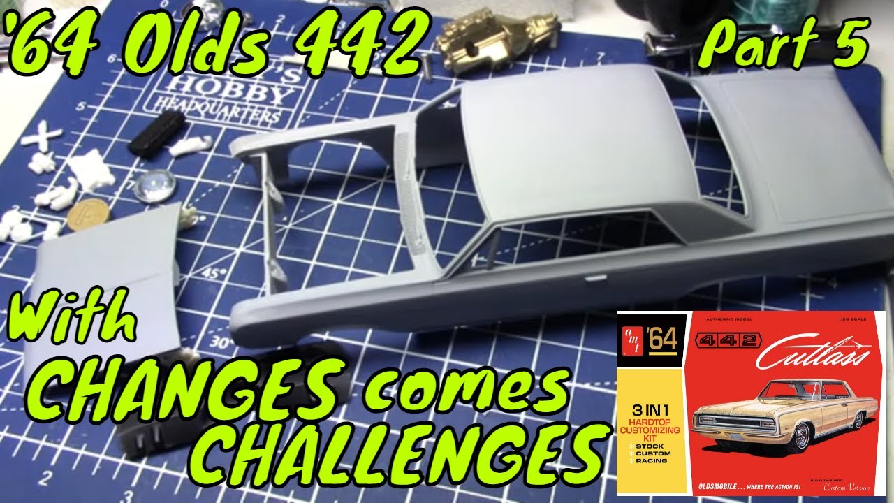 Ep.147 The New AMT 64 Oldsmobile 442 1/25th Scale Model Car build Part 5