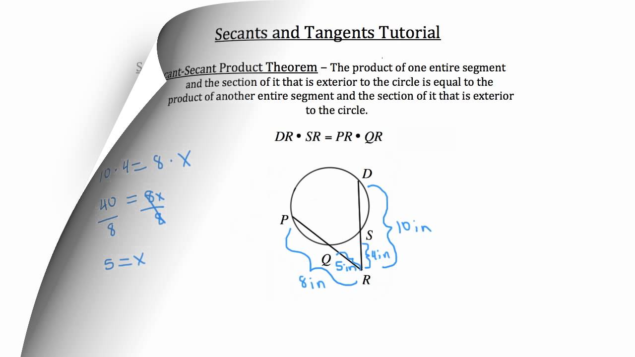 Secants and Tangents PT 1