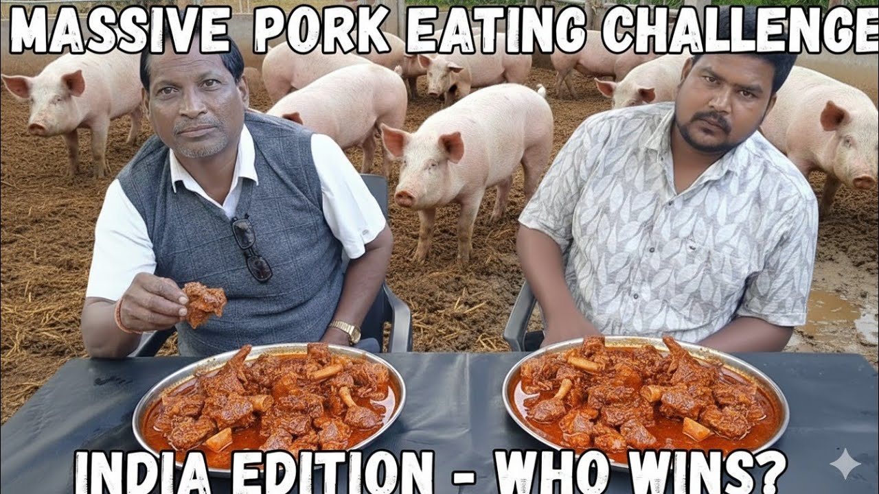 '5 मिनट में पोर्क मीट की थाली खत्म? 😱 | Food Challange 