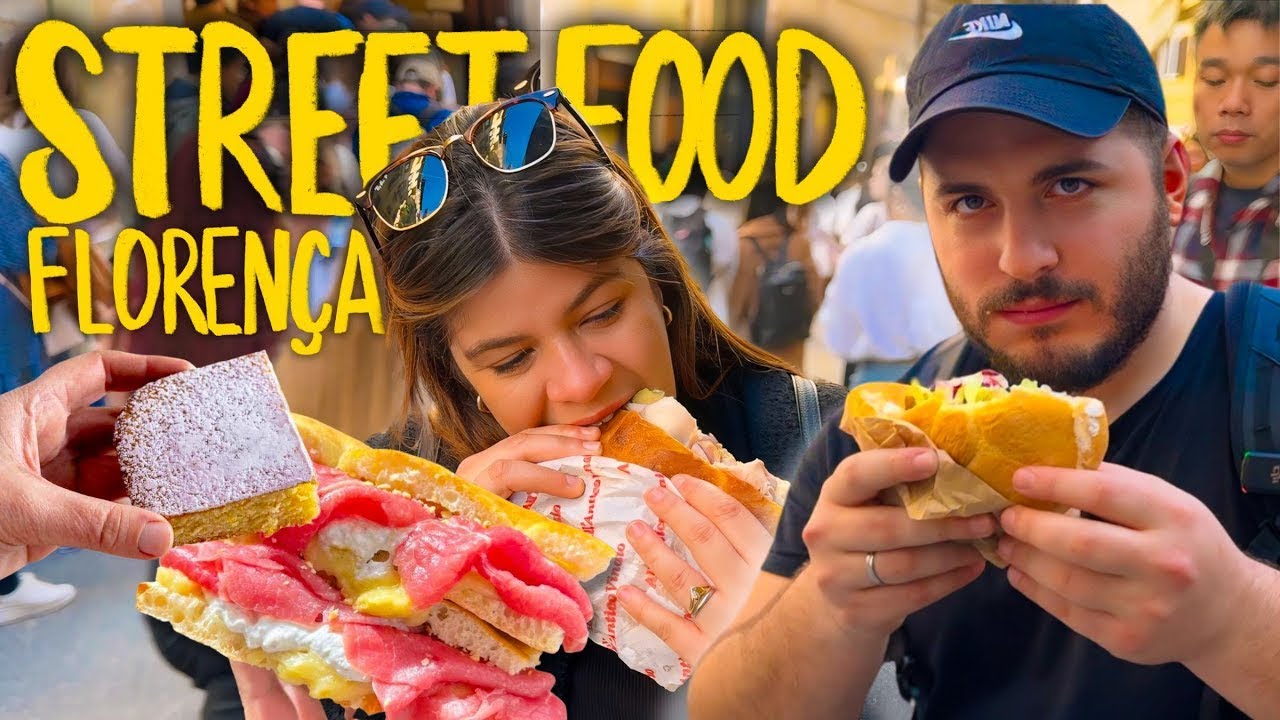 STREET FOOD EM FLORENÇA | COMIDA DE RUA NA ITALIA 🇮🇹