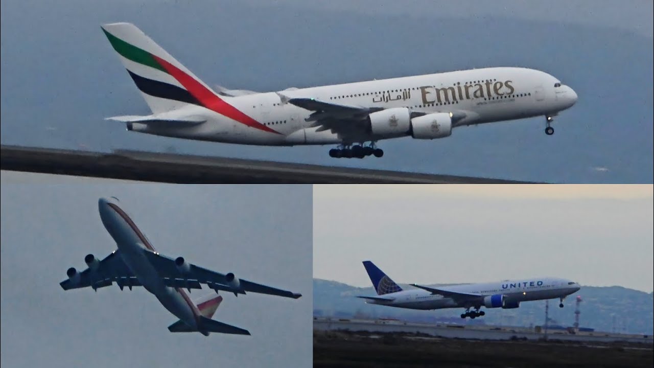 20 BIG PLANES BACK TO BACK DEPARTURES | San Francisco International Airport🇺🇸