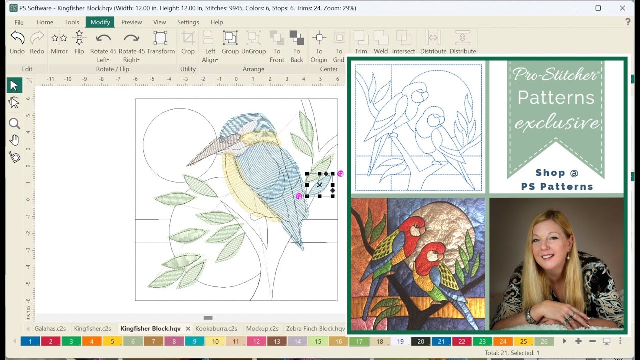 Fun with Helen Godden's Digital Designs and Pro-Stitcher Designer Part 1