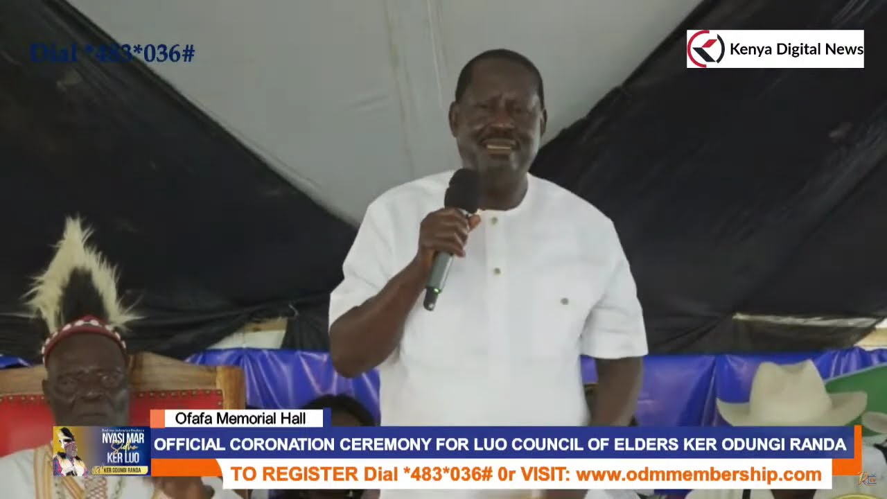 Raila Odinga's full speech during Council of Elders coronation ceremony in Kisumu!!