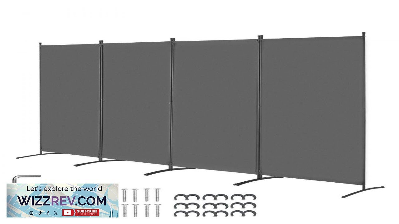 VEVOR Privacy Screen Room Divider 4 Panel 34W x 72.4H in