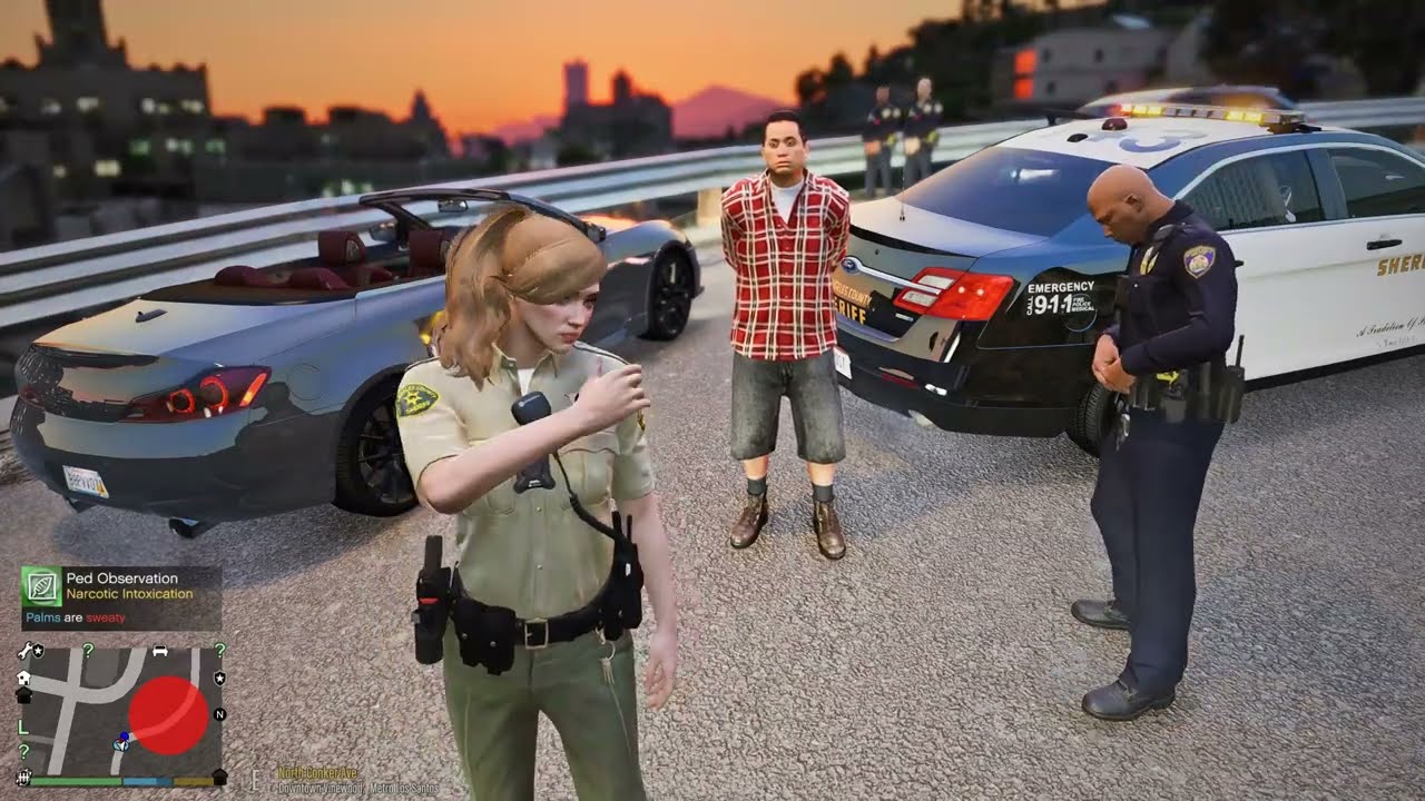 Gta 5 LSPDFR Let's Play As a LASD/LSSD Hollywood - Female Sheriff On DUTY!