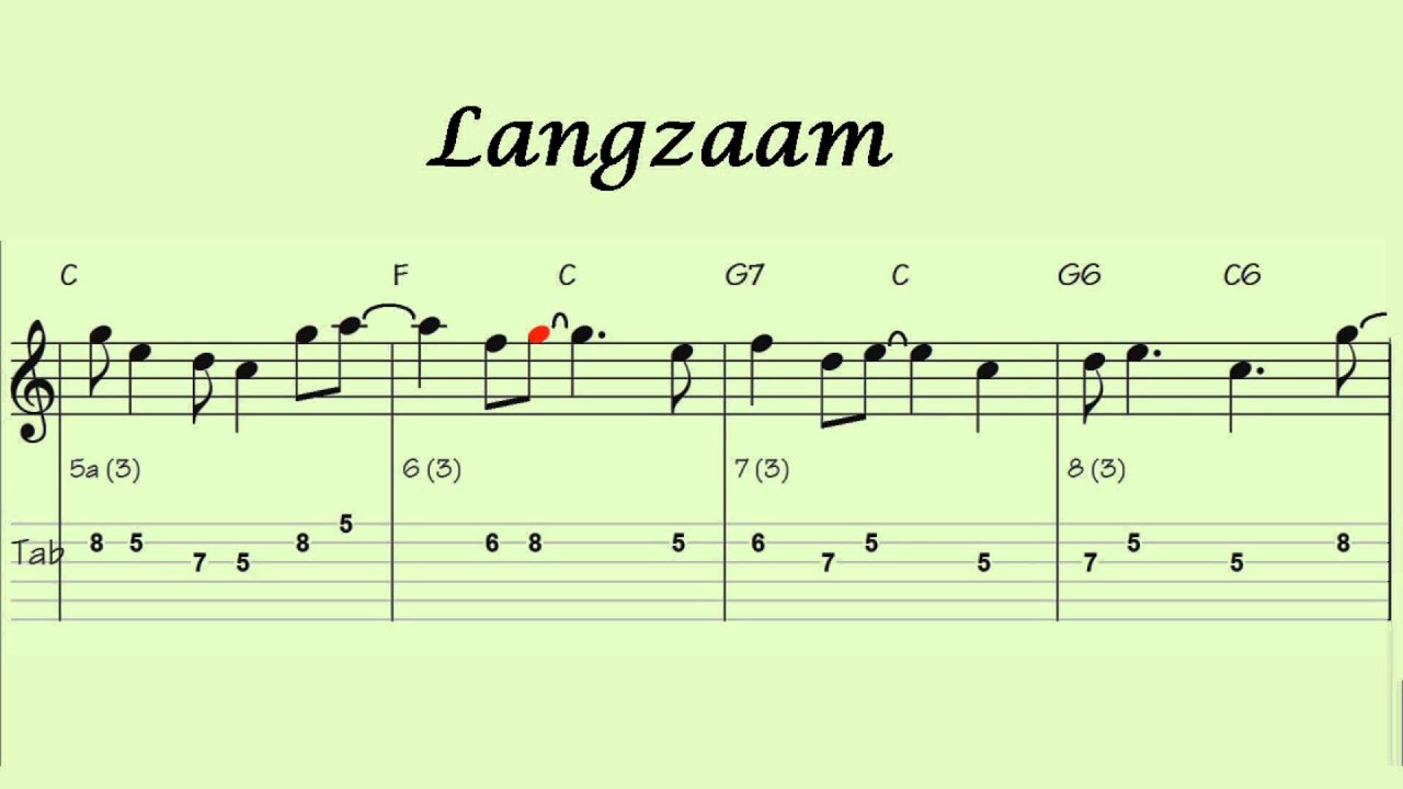 Dag Sint om zelf op gitaar Tab en noten in 5 e positie te spelen . arr leo leffef