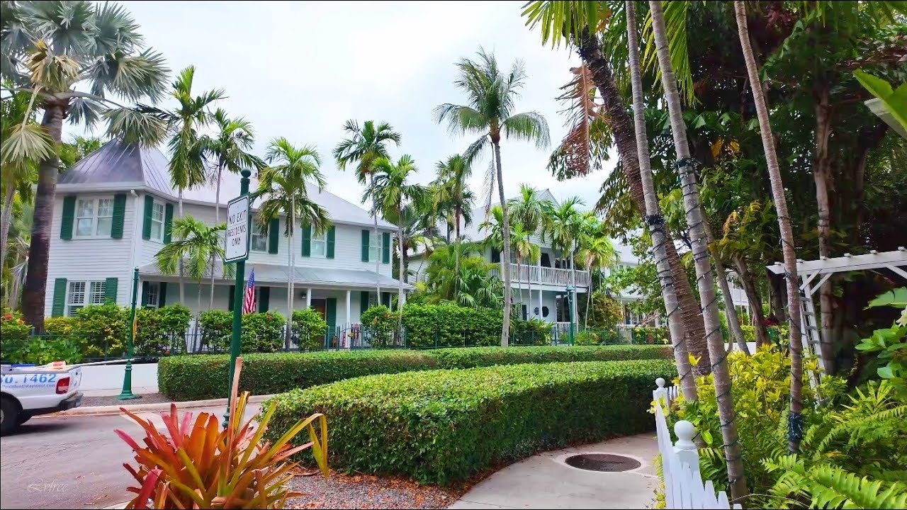 Key West Homes in Beautiful Neighborhood Truman Annex - 4K🇺🇸 USA Travel