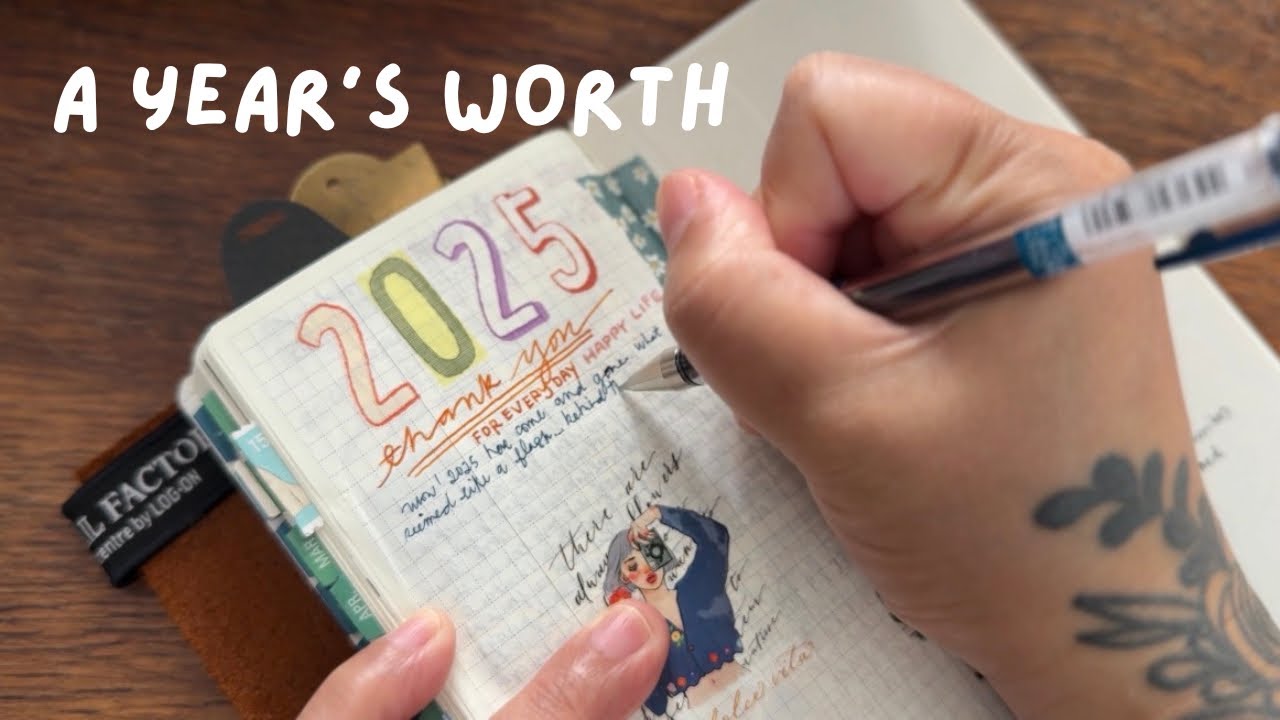 A Journal Flip Through of a Year’s Worth of Documenting and Journaling In My Hobonichi weeks 