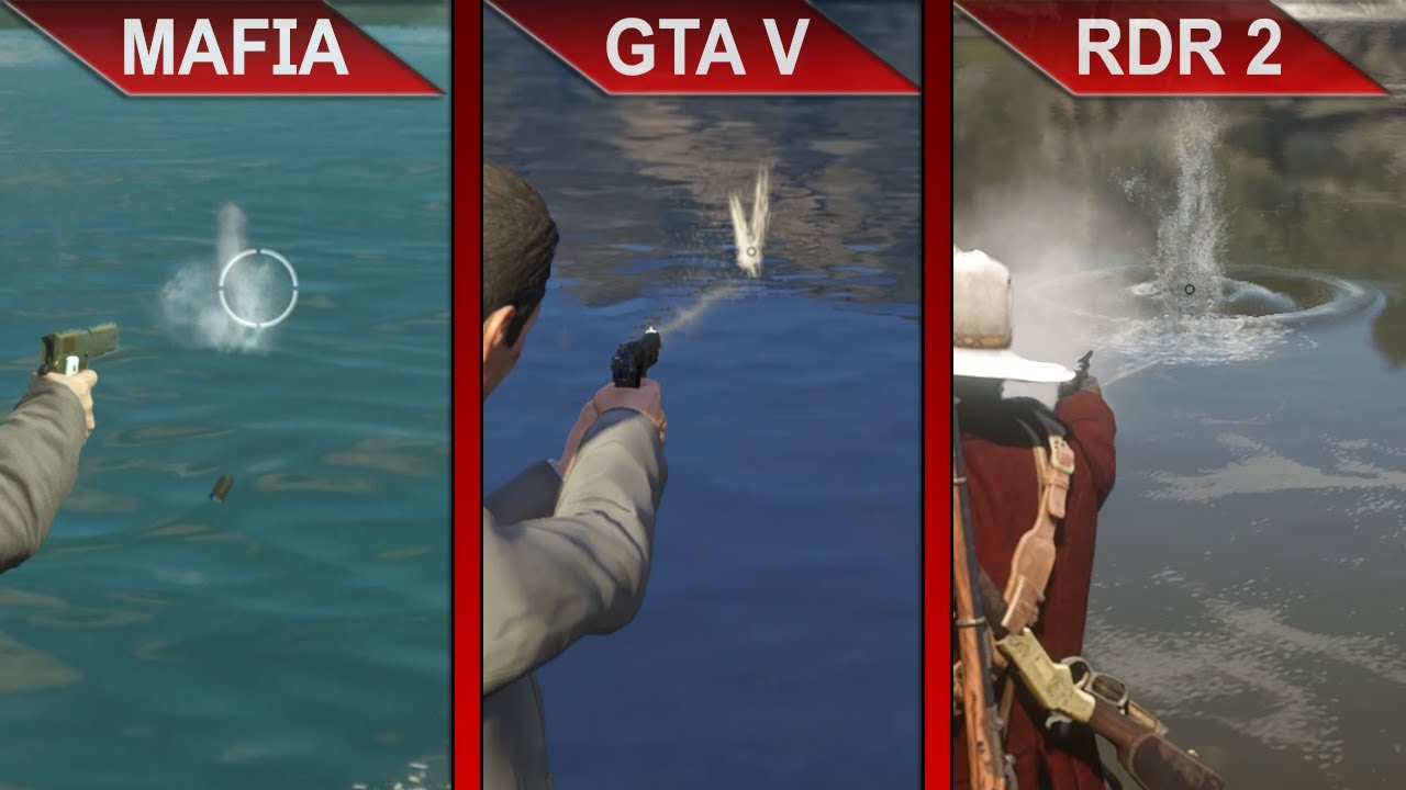 PHYSICS COMPARISON | MAFIA Def. vs. GTA V vs. Red Dead Redemption 2 | PC | ULTRA