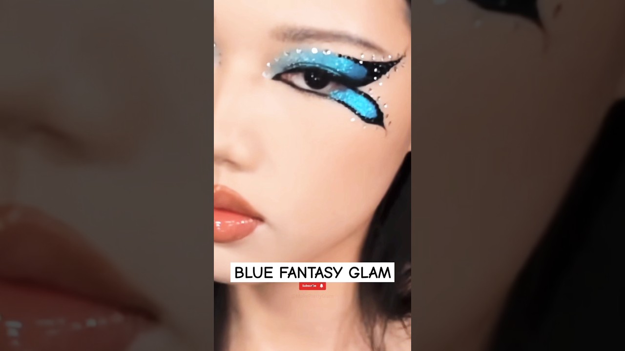 Creative Blue Fantasy Eye Makeup | Editorial Glam Look #makeup #makeuptutorial #eyes #eyemakeup