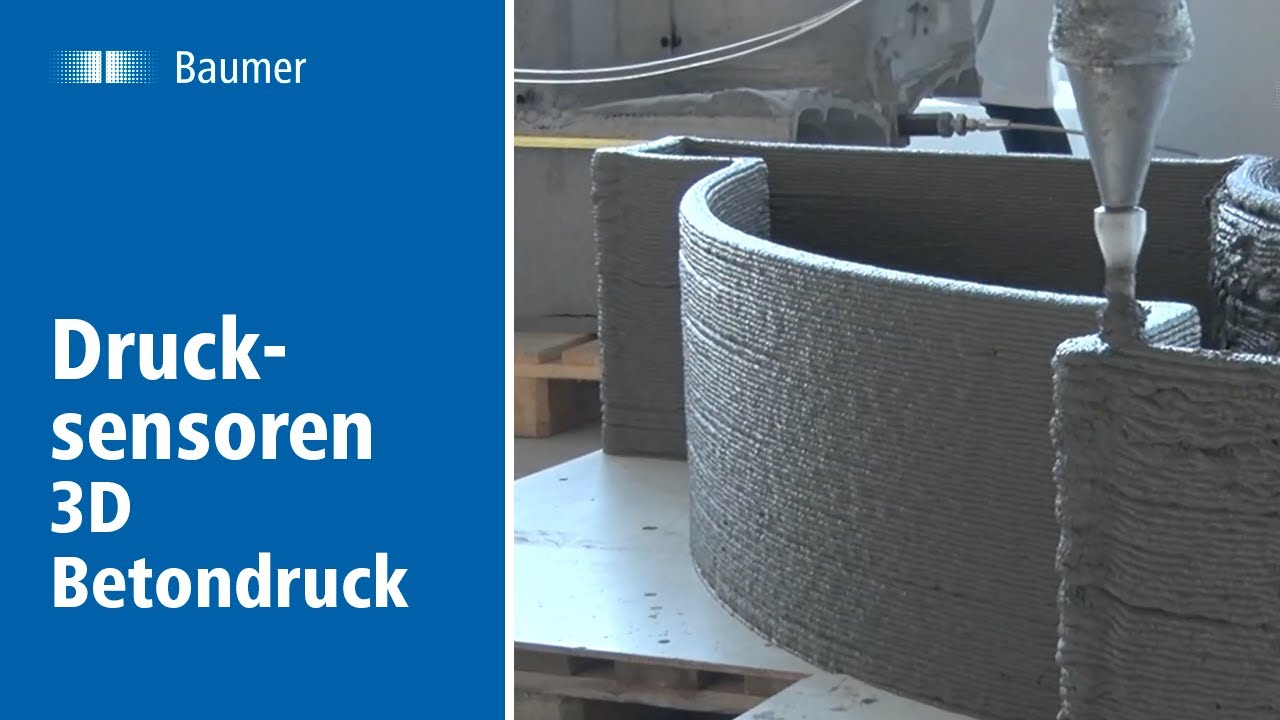 Baumer | Drucksensoren | 3D-Betondruck mittels Roboter