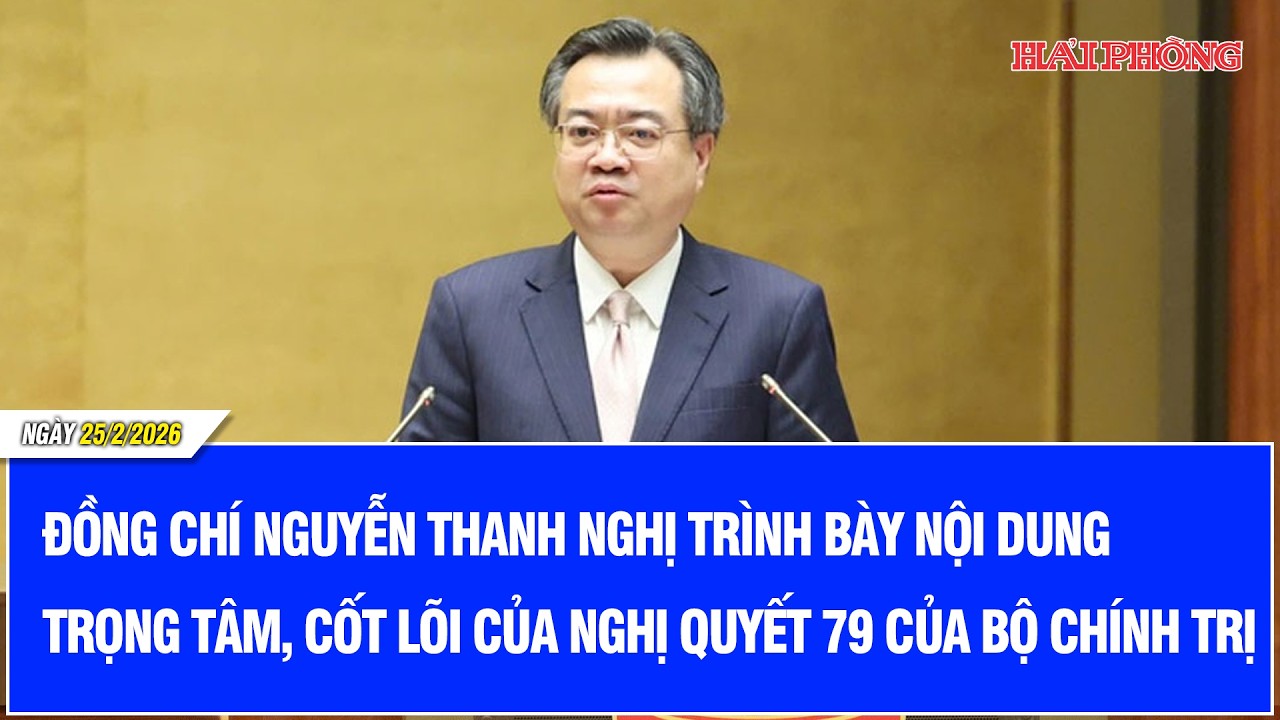 Đồng chí Nguyễn Thanh Nghị trình bày nội dung trọng tâm, cốt lõi của Nghị quyết 79 của Bộ Chính trị