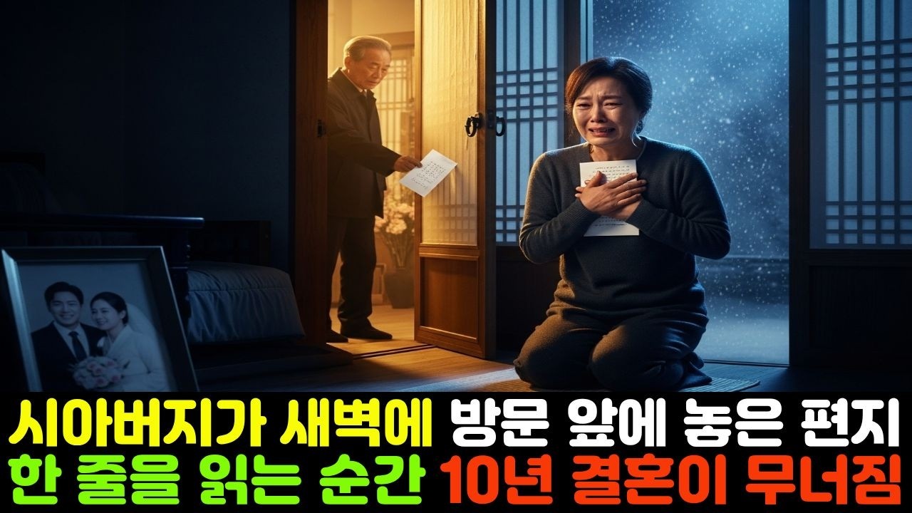 시아버지와 폭설에 갇힌 7일, 남편이 절대 몰라야 할 비밀이 시작됐다
