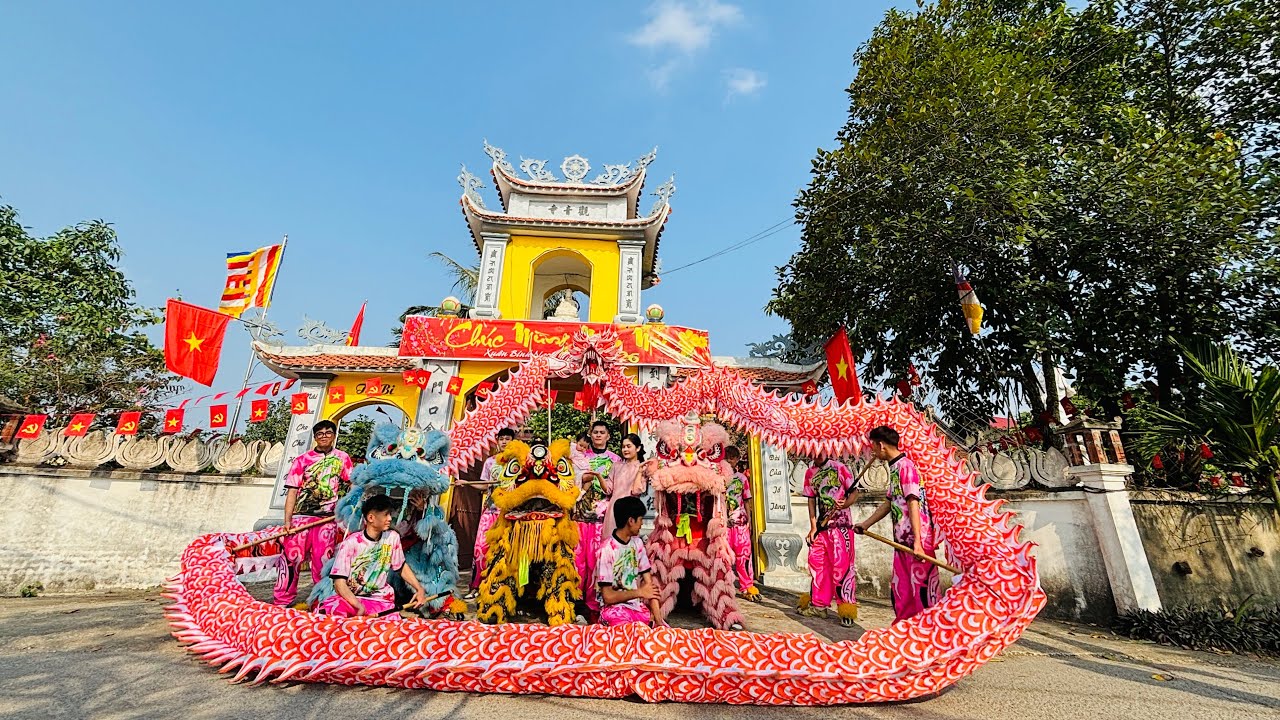 Khai quang điểm nhãn Lân Sư Rồng Phú Xuyên 29 Tết