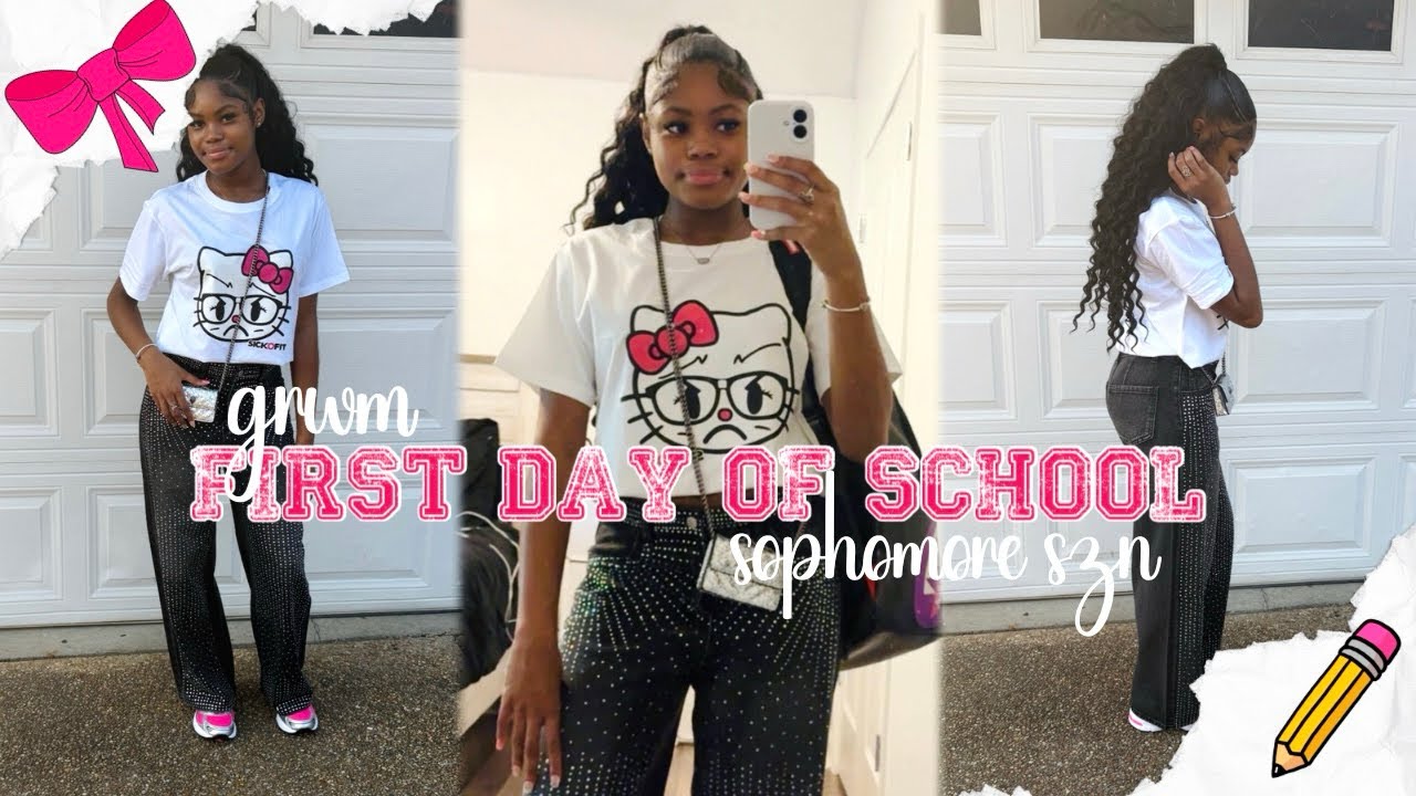 GRWM: FIRST DAY OF SCHOOL *sophomore year* 🎀✏️ || Kassidi La’sha