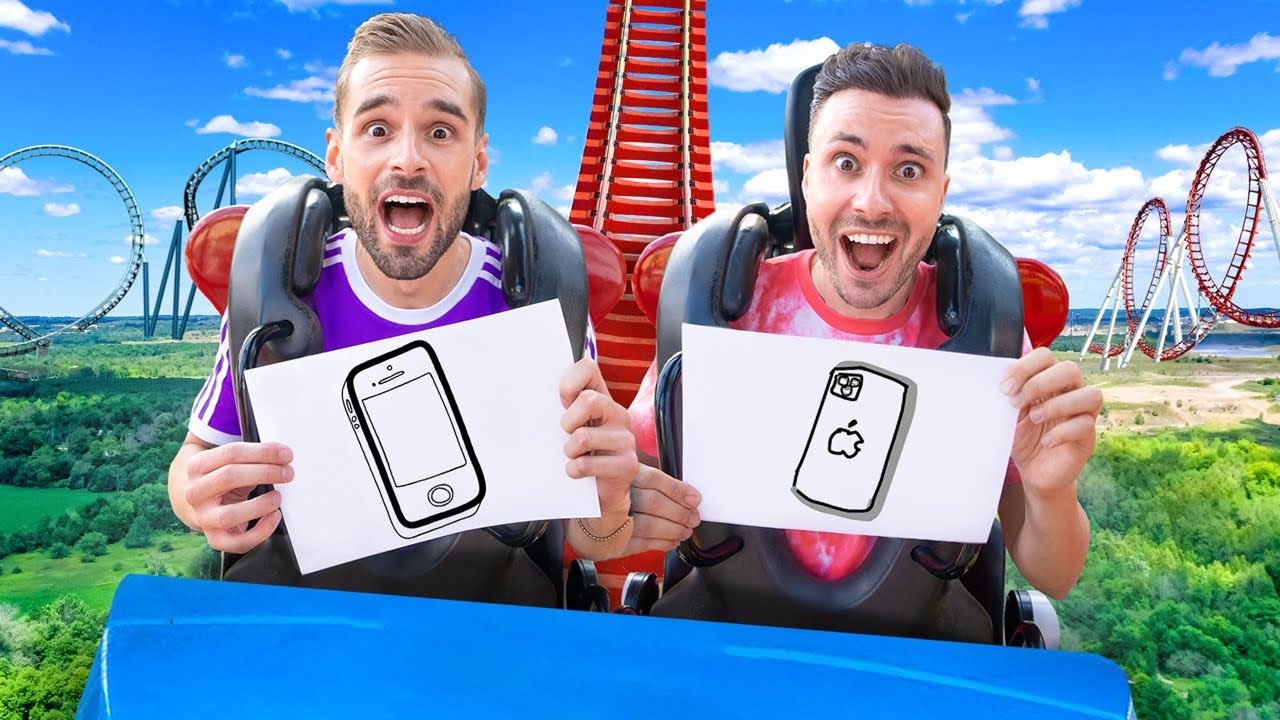 Wie Het Beste Tekent In Het Pretpark Wint! *Challenge*