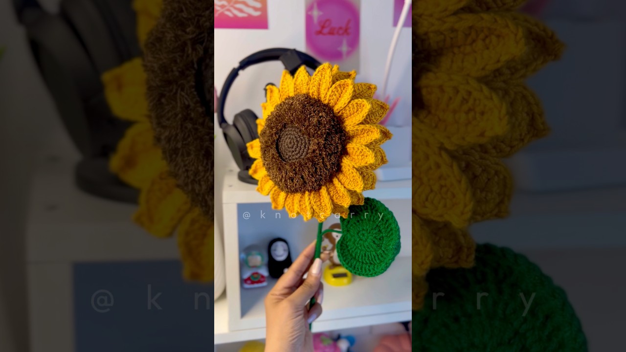 #shorts #crochet #realisticcrochet #crochetflower #sunflower #handmade #fypシ #sunflowercrochet