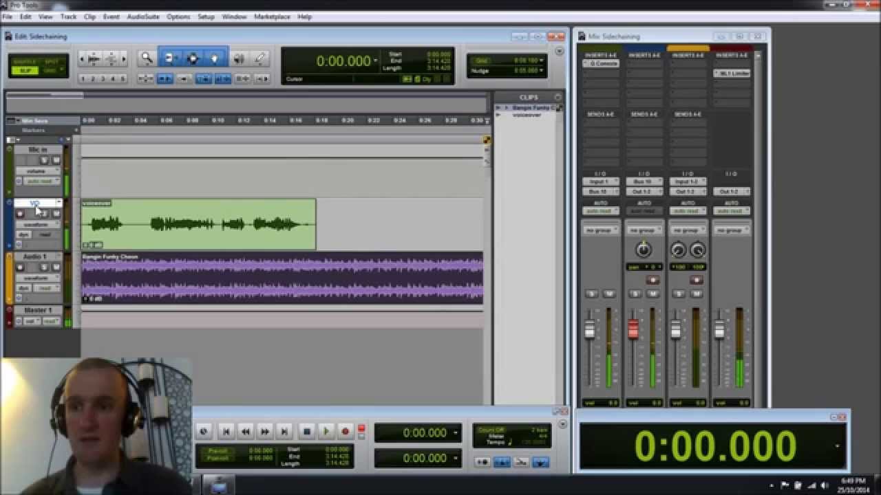 Pro Tools Tip - sidechain compressing music to make voiceovers sound better