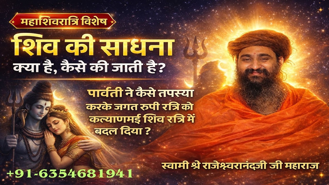 महाशिवरात्रि क्या है? शिव पार्वती विवाह का क्या रहस्य है ?....स्वामी श्री राजेश्वरानंदजी महाराज