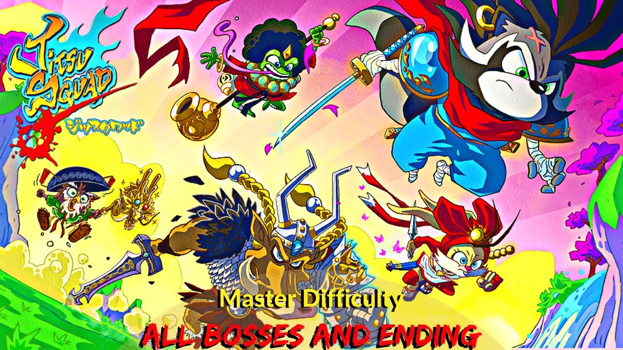Jitsu Squad Master Difficulty All Bosses and Ending CO-OP Hero Baby Jazz