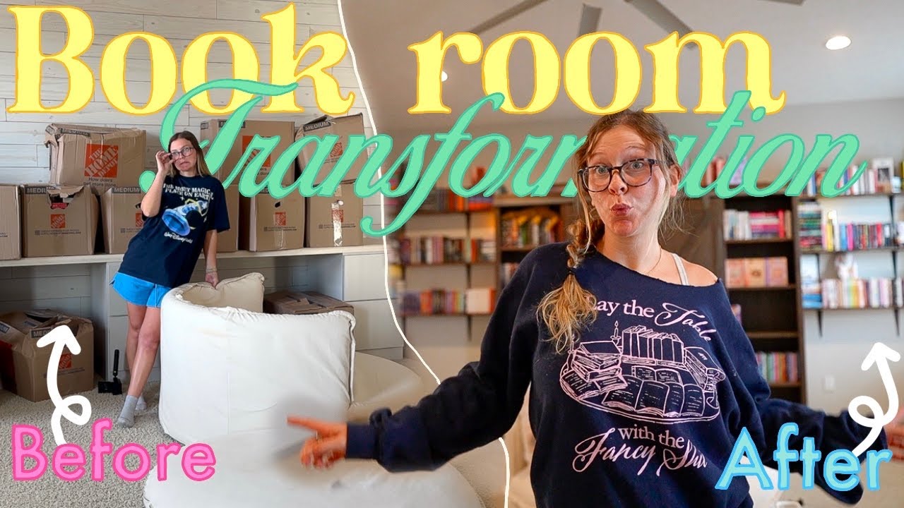 Book room transformation + tour ! 📦📖🎉