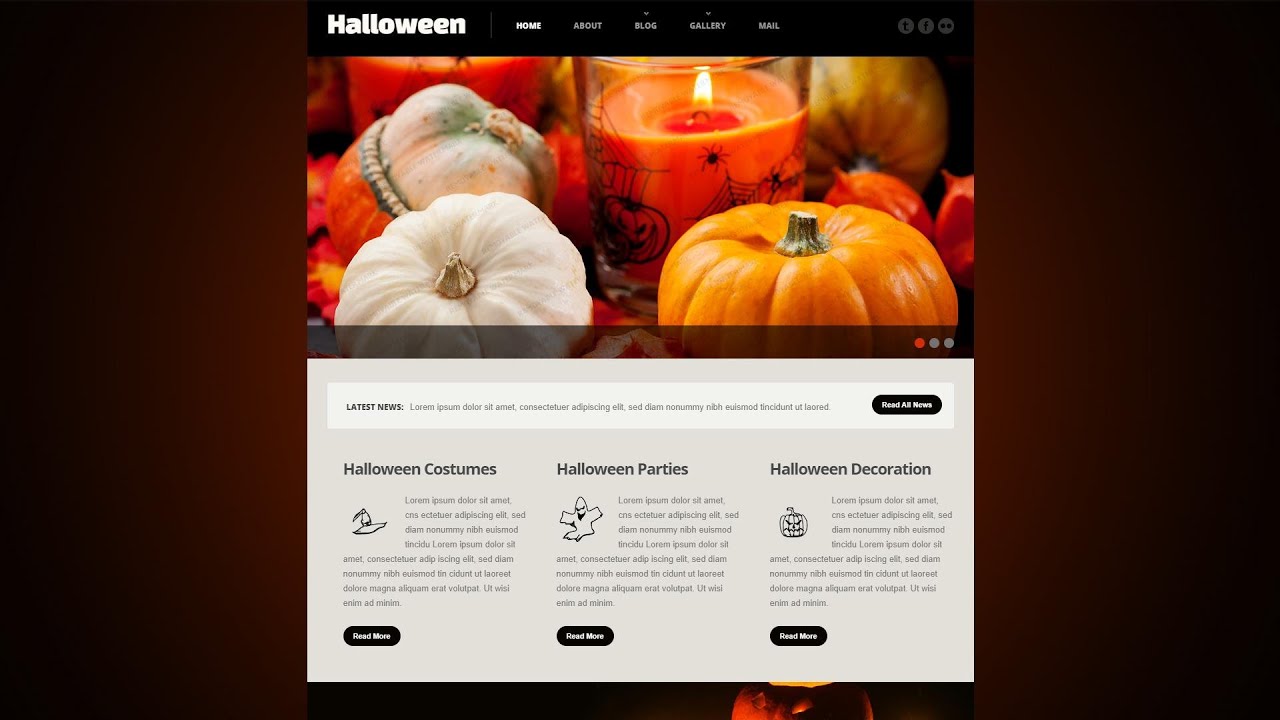 Halloween Responsive Website Template by WT - 54013
