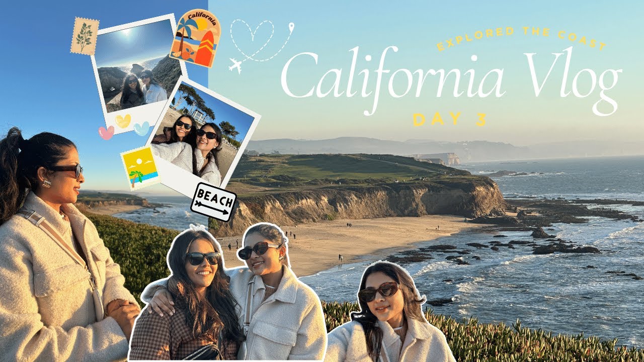 Exploring Shark Fin Cove, Davenport Beach, Half Moon Bay & Santa Carlos Christmas Lights 🎄🌊