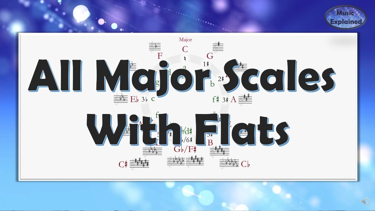 All Major Scales with Flats - Circle of fifths - Key signature