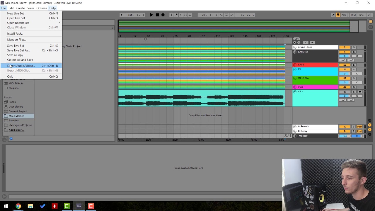 Como EXPORTAR sua Track para Mixagem, Canal por canal - Ableton