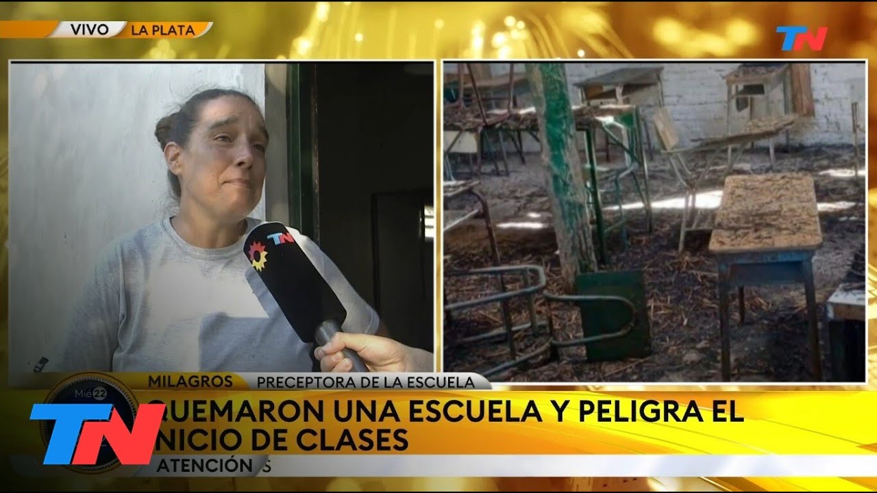 LA PLATA: Quemaron una escuela agrotécnica y peligra el inicio de clases