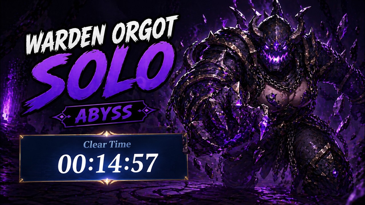 SOLO Warden Orgot ABYSS Speedrun | 00:14:57 | Seven Deadly Sins Origin