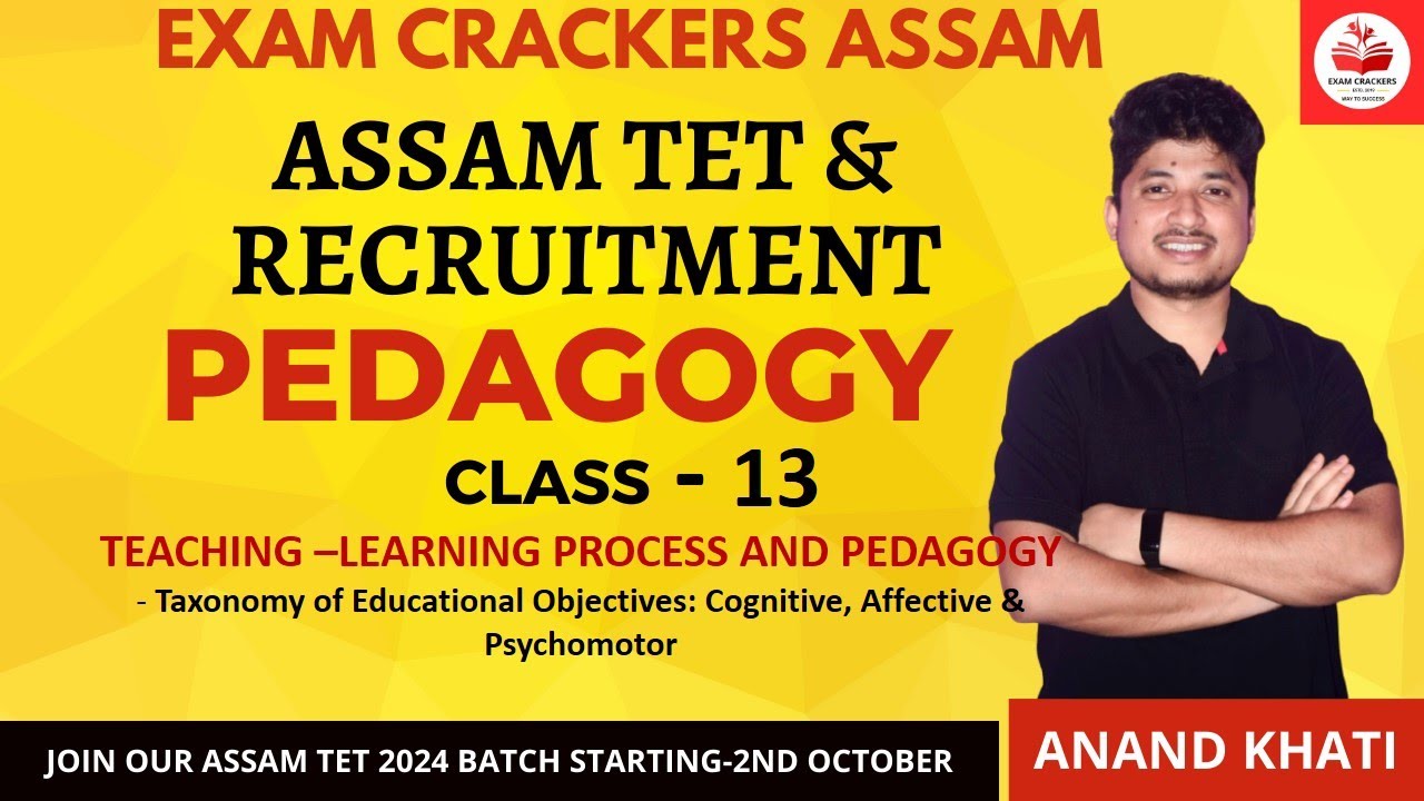 Assam TET 2023|Pedagogy| Topic: Bloom's Taxonomy of Educational Objectives with MCQs