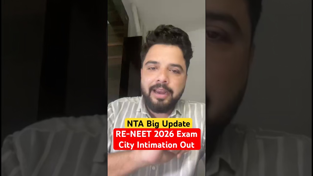 NEET 2026 City Intimation Slip OUT #reneet2026 #neet2026 #nta #update