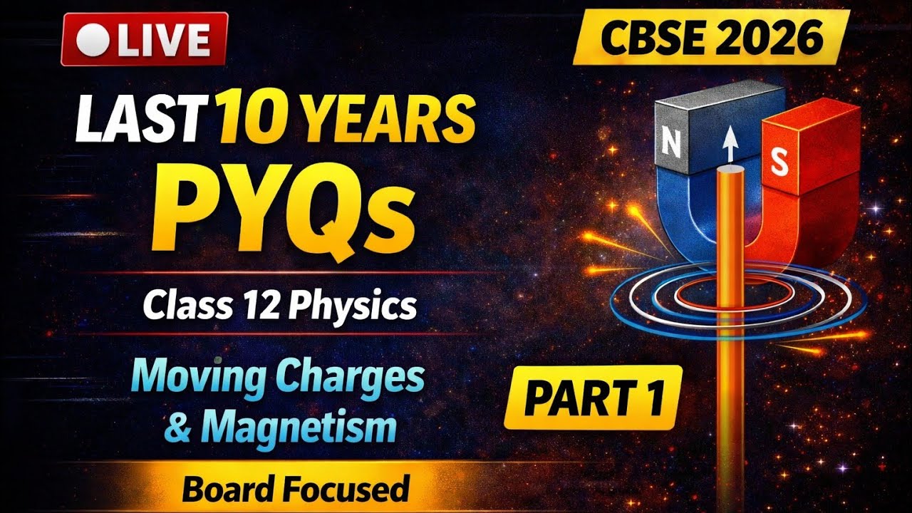 Class 12 Physics PYQs LIVE | Ch-4 Moving Charges and Magnetism | CBSE Board Exam 2026