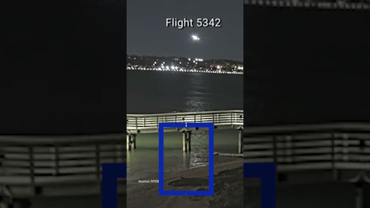 New surveillance video shows deadly plane crash over Potomac River