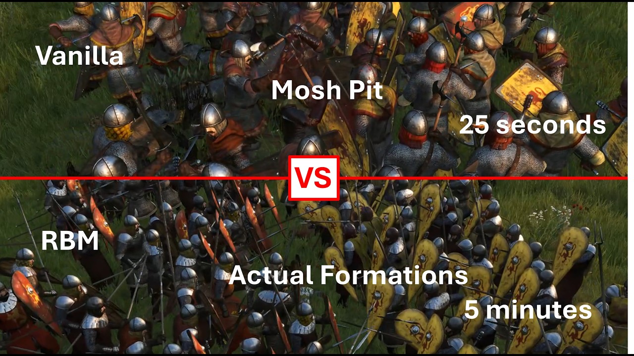 Realistic Battle Mod vs Vanilla Bannerlord - 2026