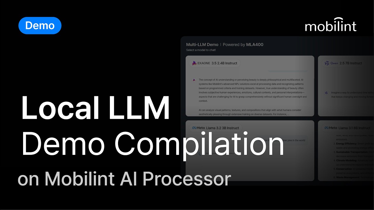 Mobilint Local LLM Demo Compilation (Llama, Qwen, EXAONE, Whisper and more)