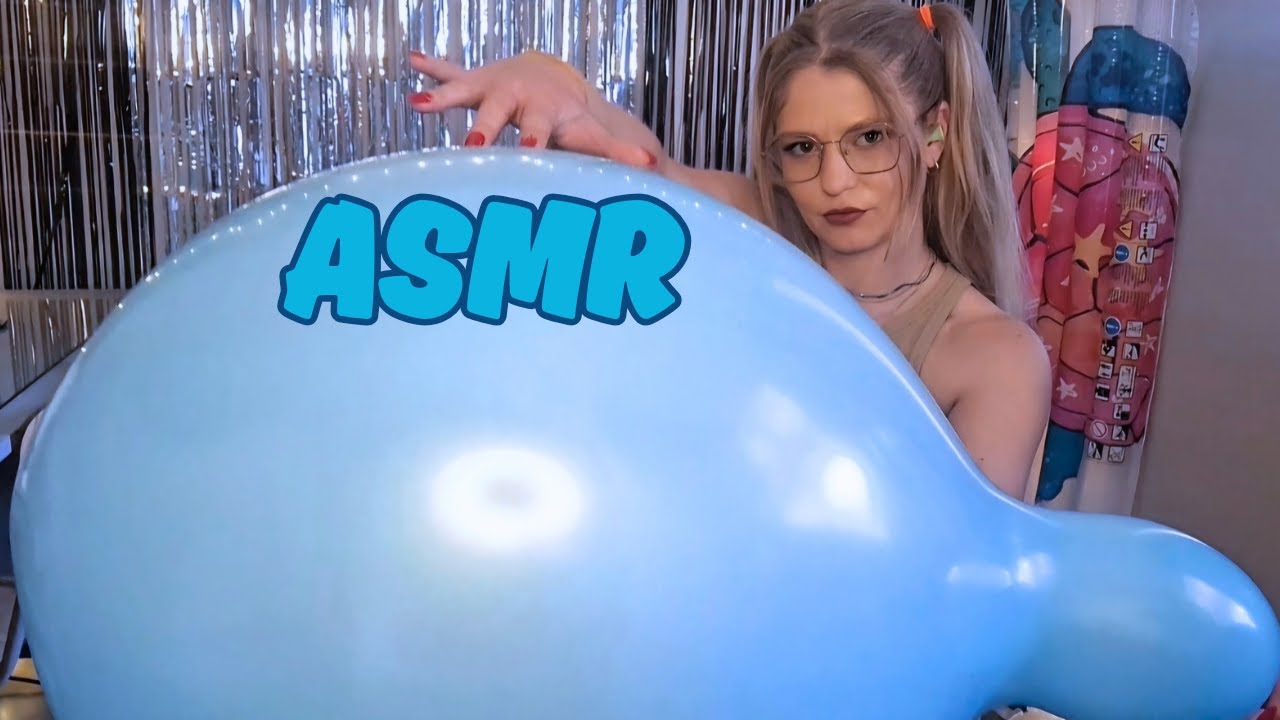 🌟ASMR Balloon Tapping, Inflating & Deflating on Yoga Ball 💨Tingly Air and Latex Sounds