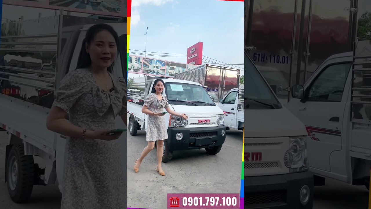 Xe Tải Srm K990 - 990 kg Th&ugrave;ng D&agrave;i 2m45 #srm #xetảidongben #xetaimiennam #xetainhe #xetai1tan