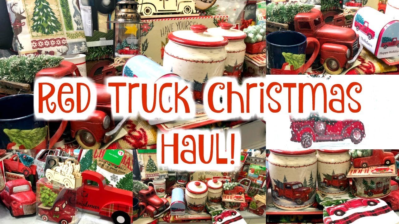 Red Truck Christmas Decor Haul , Dollar General, Walmart, Dollar Tree & Family Dollar