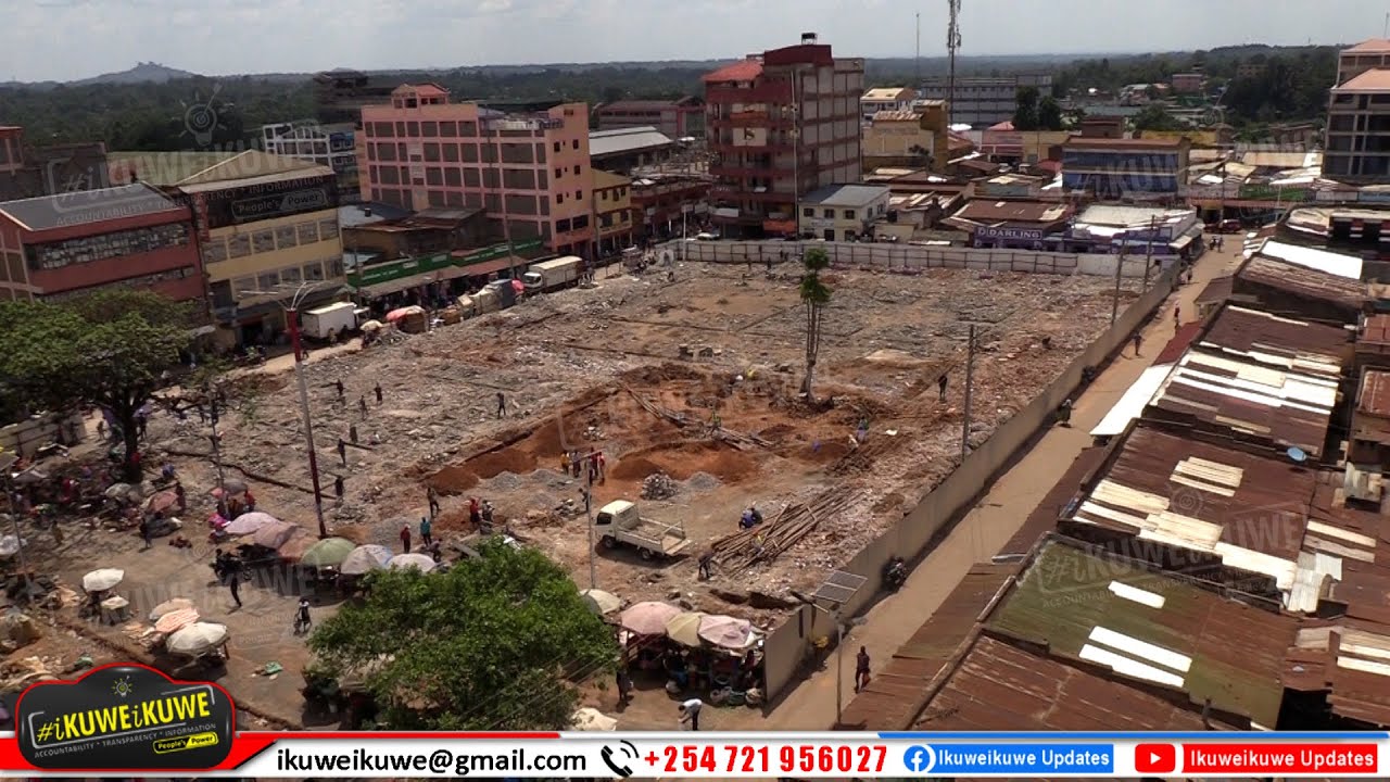 Bungoma town's beautiful aerial view atop Wamunyinyi Plaza... Sonko Kubwa transformation begins,..