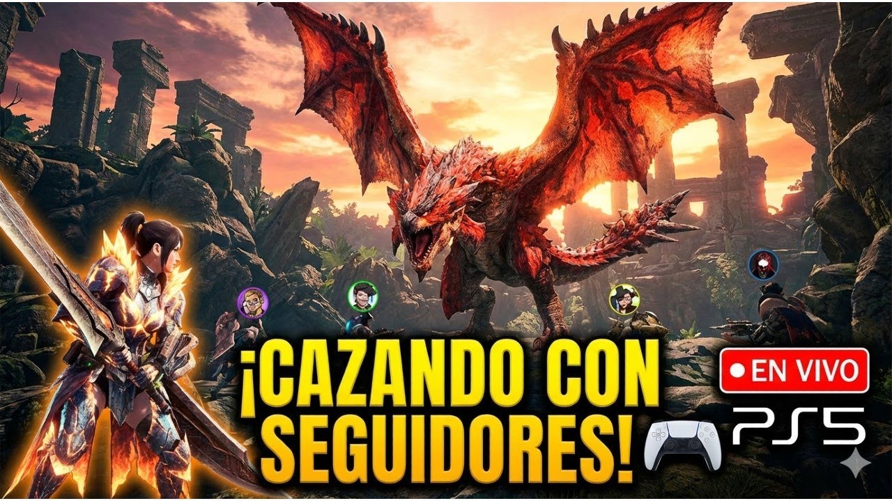¡CAZANDO CON SEGUIDORES! 🐲 Monster Hunter World PS5 (En Vivo)