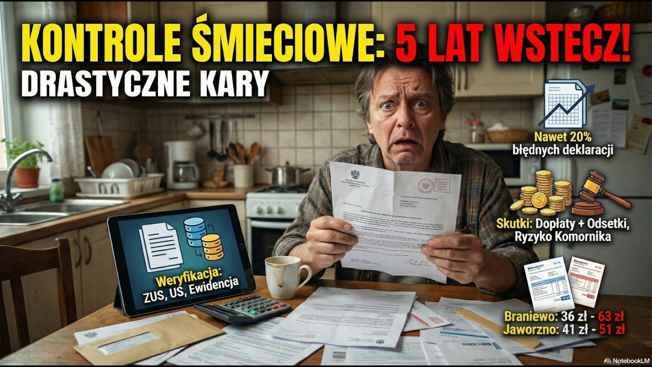 Zapłacisz za śmieci 5 lat wstecz! 🗑️ Skarbówka i ZUS liczą domowników! [KONTROLE 2026]
