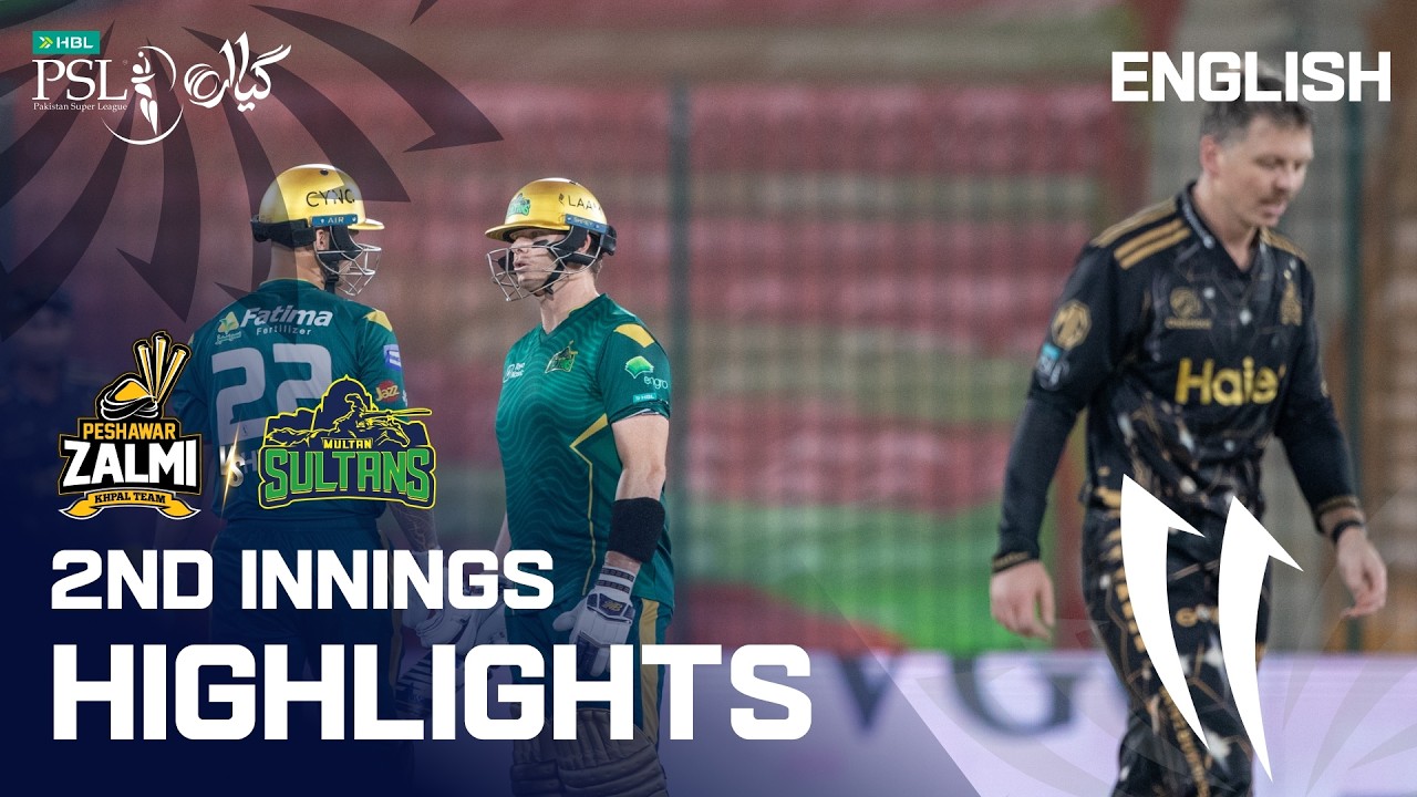 2nd Innings Highlights | Multan Sultans vs Peshawar Zalmi | English | Match 22 | HBL PSL 11 | MZB1K
