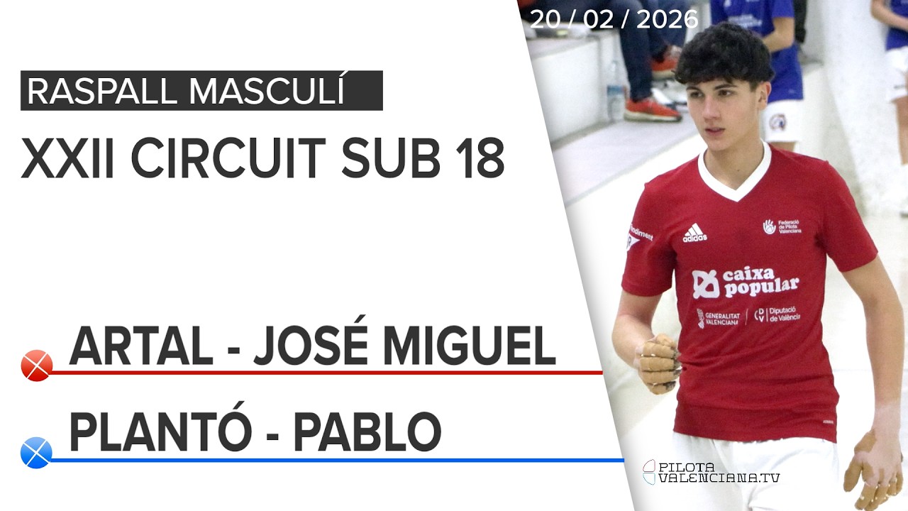 ⚾️ Raspall Masculí | ARTAL - JOSÉ MIGUEL vs PLANTÓ - PABLO 🏆Circuit Sub 18 | 1ª jornada