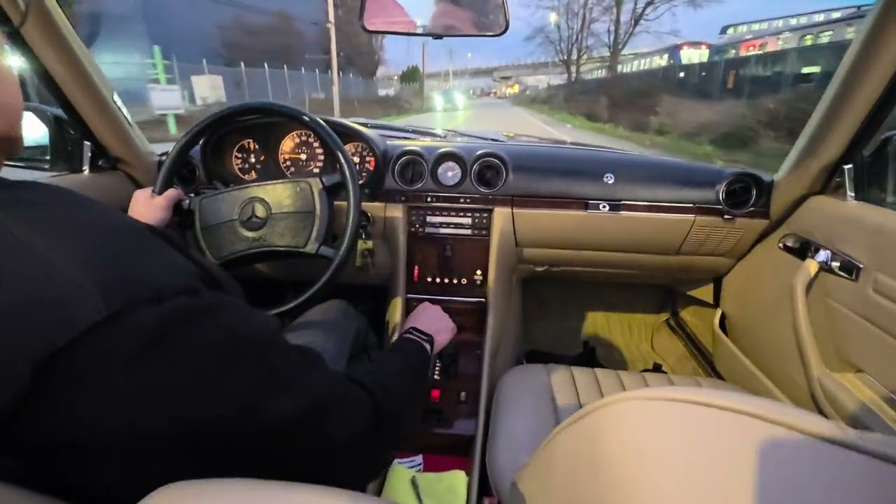 1989 Mercedes 560SL Driving with top down 1