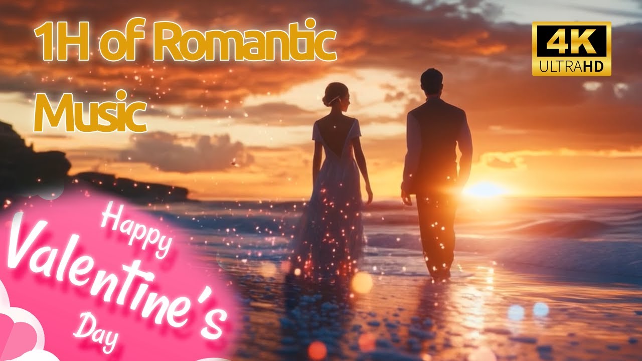 Happy Valentine’s Day 💕 Romantic Beach Sunset Couple | Love, Passion & Peaceful Moments 🌅