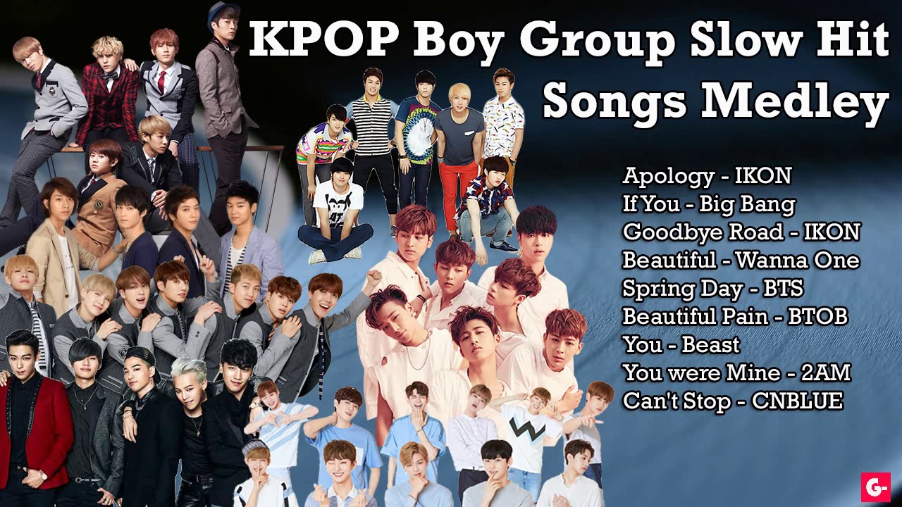 KPOP Boyband Slow Songs Medley - BTS, IKON, Bigbang, Wanna One, BTOB, Beast, 2AM, CNBLUE