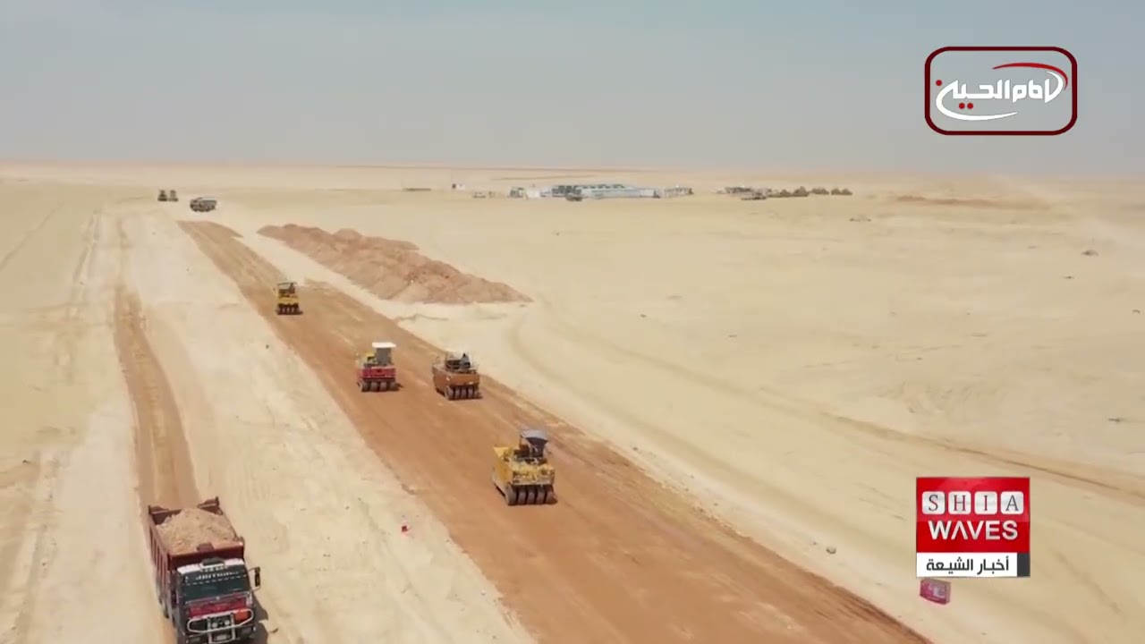 الطرق والجسور تعلن تقدم العمل في المرحلة الثالثة من مشروع طريق الحج البري بمحافظة النجف الأشرف